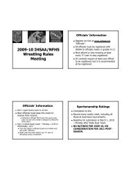 Nfhs Wrestling Rule Book